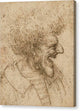 Caricature of a Man with Bushy Hair - Canvas Print