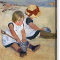 Children Playing on the Beach - Canvas Print
