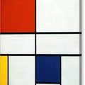 Composition C No.III with Red, Yellow and Blue - Canvas Print