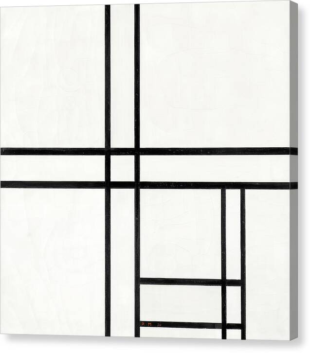 Composition in White and Black - Canvas Print