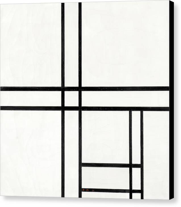 Composition in White and Black - Canvas Print