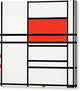 Composition No. 4 With Red and Blue - Canvas Print