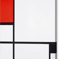 Composition No. I, with Red and Black - Canvas Print