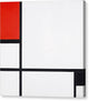 Composition No. I, with Red and Black - Canvas Print