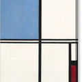 Composition with Blue and Red - Canvas Print