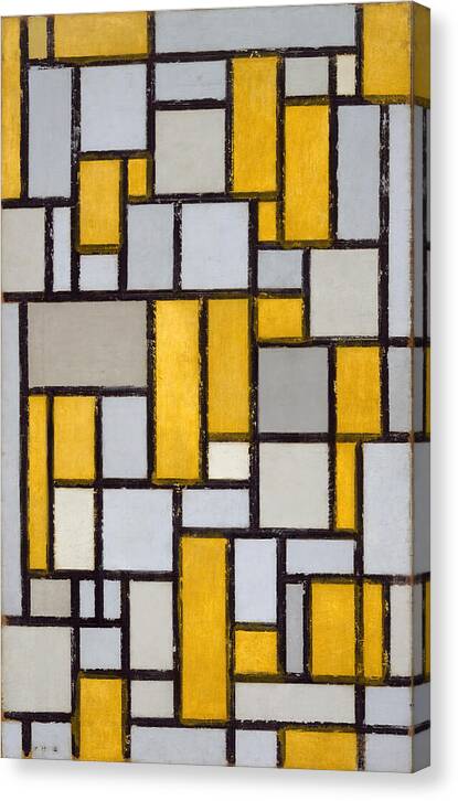 Composition with Grid No. 1 - Canvas Print