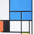 Composition with Large Blue Plane, Red, Black, Yellow, and Gray - Canvas Print