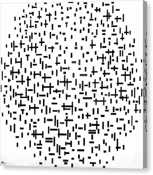 Composition with Lines - Canvas Print