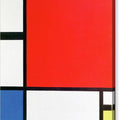 Composition with Red, Blue and Yellow - Canvas Print
