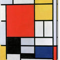 Composition with Red, Yellow, Blue and Black - Canvas Print