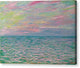 Coucher De Soleil A Pourville, Pleine Mer - Canvas Print