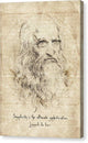 Da Vinci Quote - Canvas Print
