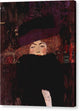 Dame mit Hut und Federboa - Canvas Print
