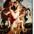 De ontvoering van de Dochters van Leucippus - Canvas Print