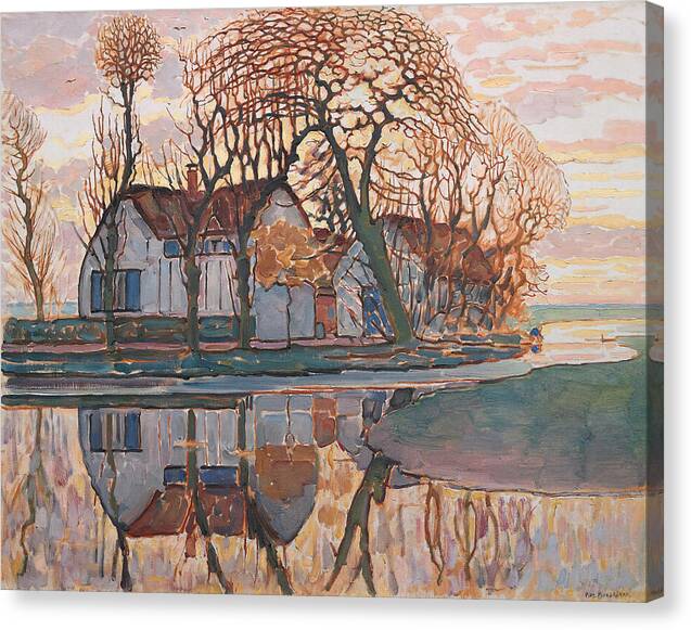 Farm near Duivendrecht - Canvas Print