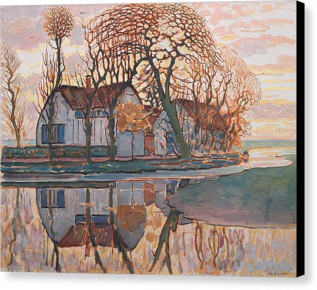 Farm near Duivendrecht - Canvas Print