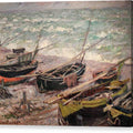 Fishing Boats at Etretat - Canvas Print