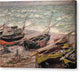 Fishing Boats at Etretat - Canvas Print