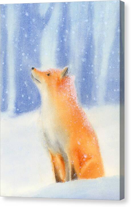 Fox in the Snow - Canvas Print