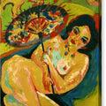 Girl with a Japanese Parasol - Canvas Print