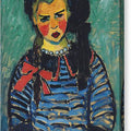 Girl With Red Ribbon - Canvas Print