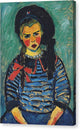 Girl With Red Ribbon - Canvas Print