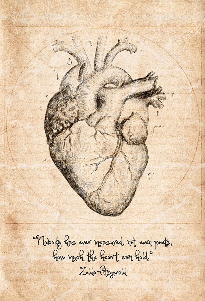 Heart Quote by Zelda Fitzgerald - Art Print - Zapista