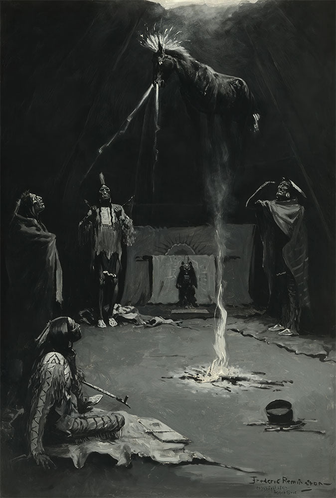 Indian Fire God by Frederic Remington - Art Print - Zapista