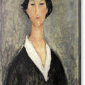 Jeune Fille Aux Cheveux Noirs - Canvas Print