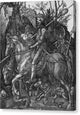 Knight Death and the Devil - Canvas Print