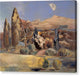 Landscape of the Moon's First Quarter - Canvas Print
