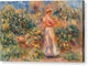 Landscape with Woman in Pink and White - Canvas Print