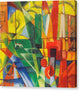 Landschaft mit Haus, Hund und Rind - Canvas Print