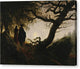Man and Woman Contemplating the Moon - Canvas Print