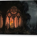 Men Standing Inside the Ruins of a Gothic Church - Canvas Print