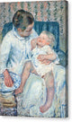 Mother About to Wash Her Sleepy Child - Canvas Print