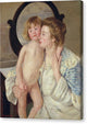 Mother and Child - The Oval Mirror - Canvas Print