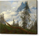 Mountain Peak with Drifting Clouds - Canvas Print