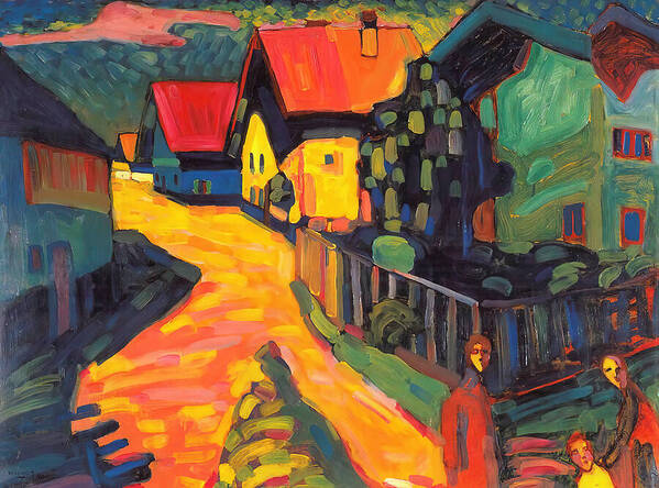 Murnau Street with Women by Wassily Kandinsky - Art Print - Zapista