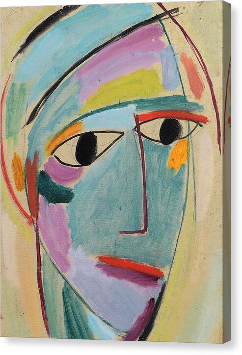Mystical head, Three-quarter profile - Canvas Print