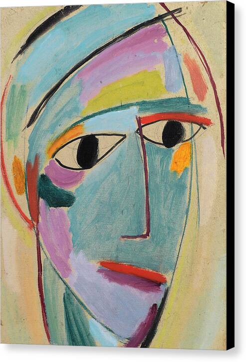 Mystical head, Three-quarter profile - Canvas Print