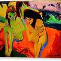 Nackte Madchen Unterhalten Sich - Canvas Print