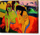 Nackte Madchen Unterhalten Sich - Canvas Print