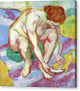 Nude with a Cat - Canvas Print