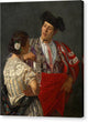 Offering the Panal to the Bullfighter - Canvas Print