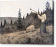 Op under Fjeldet toner en Lur - Canvas Print