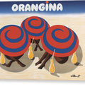 Orangina Umbrellas - Canvas Print