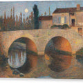 Pont de Labastide du Vert au clair de lune - Canvas Print