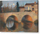 Pont de Labastide du Vert au clair de lune - Canvas Print