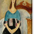 Portrait of Jeanne Hebuterne, Seated - Canvas Print